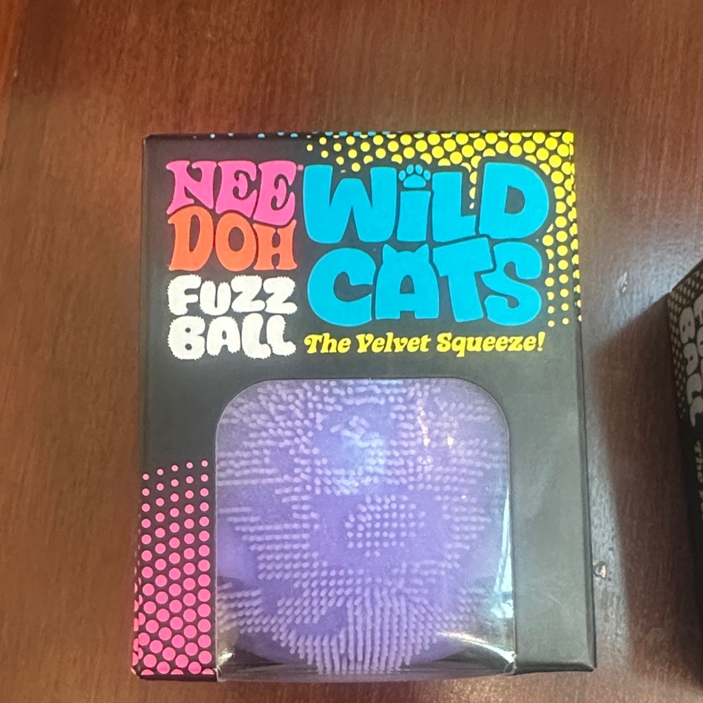 Nee Doh Wild Cats Fuzz Ball - Purple